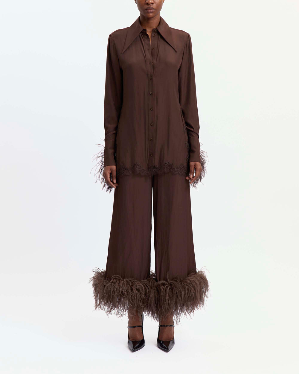 Joelle Trouser in Satin