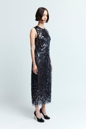 Tovia Midi Dress in Sequin