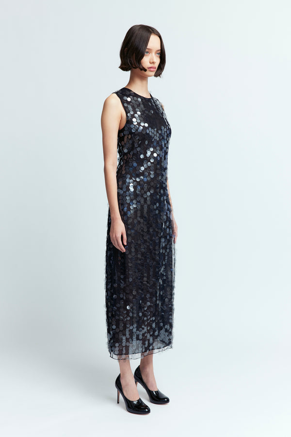 Tovia Midi Dress in Sequin