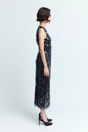 Tovia Midi Dress in Sequin