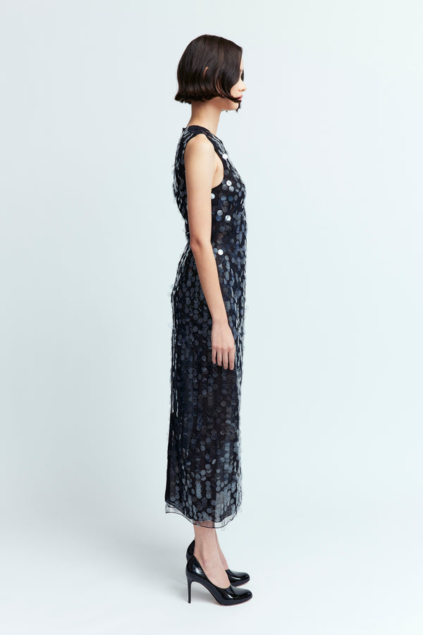 Tovia Midi Dress in Sequin