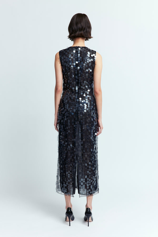 Tovia Midi Dress in Sequin