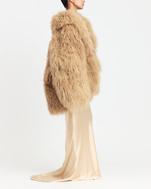 Maryam Coat in Mongolian Shearling