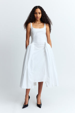 Vezile Midi Dress in Cotton Poplin