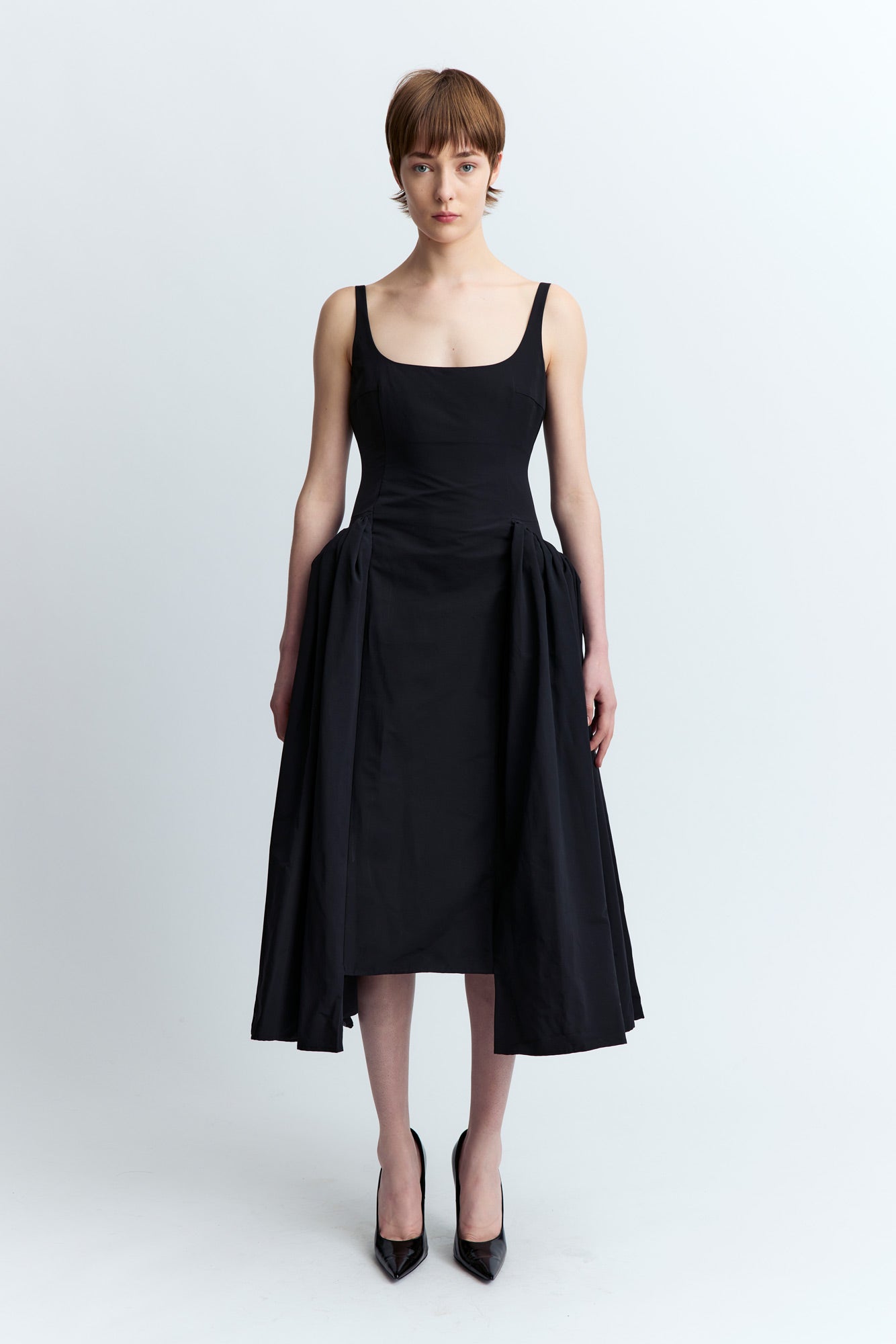 Vezile Midi Dress in Technical Tailoring