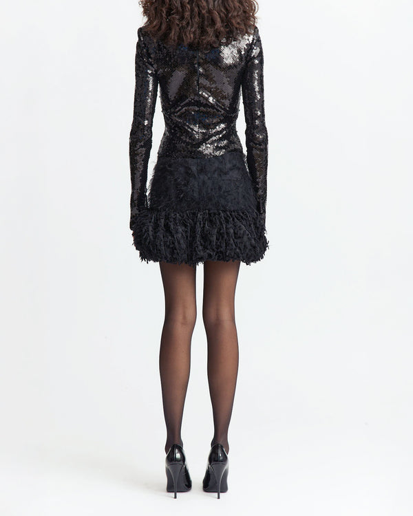 Viera Mini Skirt in Fine Texture