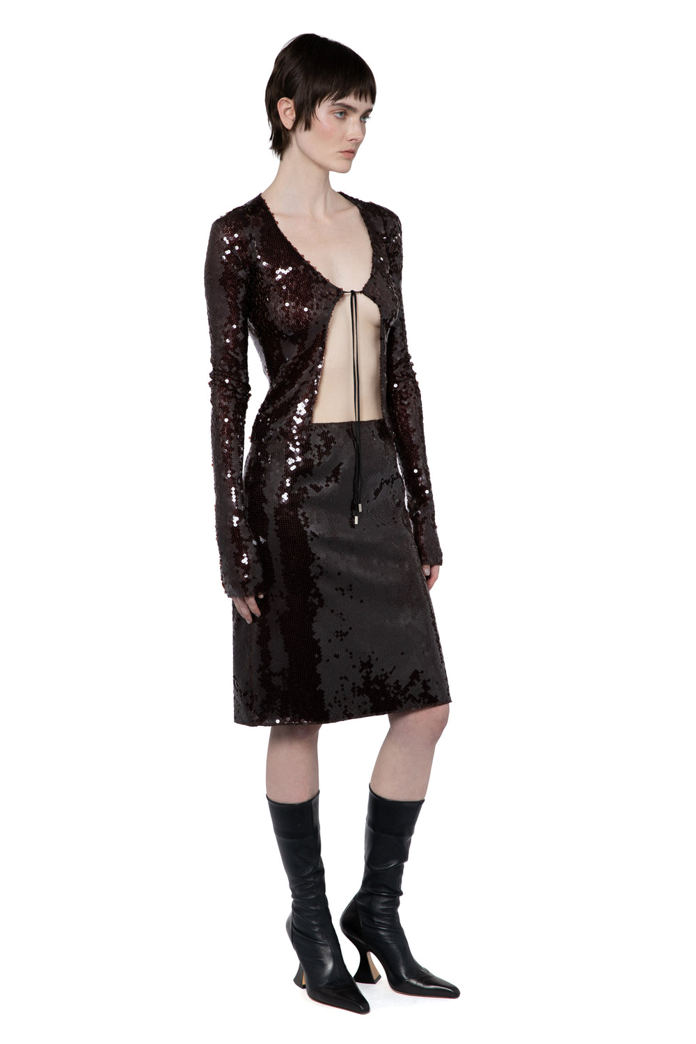 Wile Midi Skirt In Bitter Chocolate