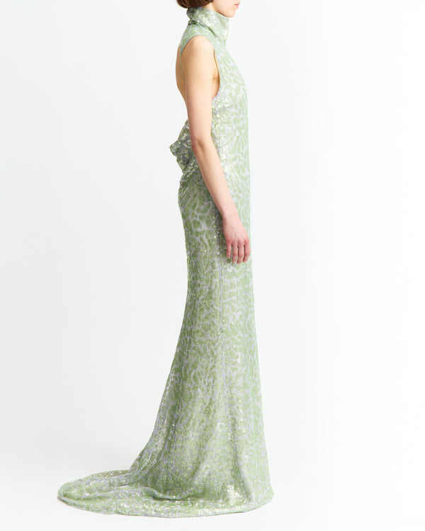 Zegli Gown in Lace Sequin
