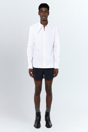 Immaro Shirt in White Cotton Poplin