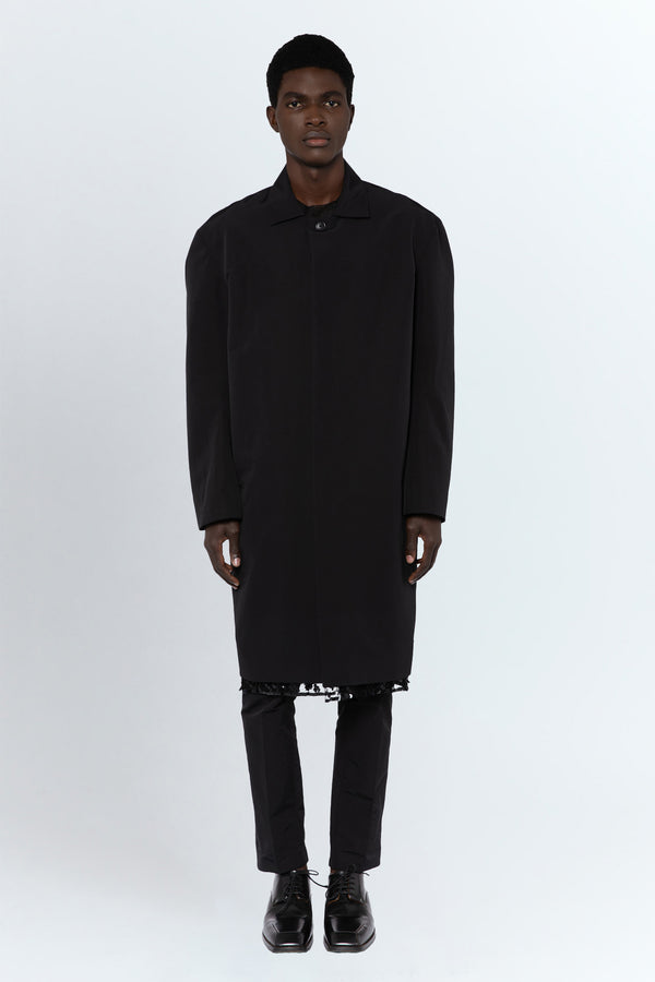 Kastor Coat in Jet Black Tailoring