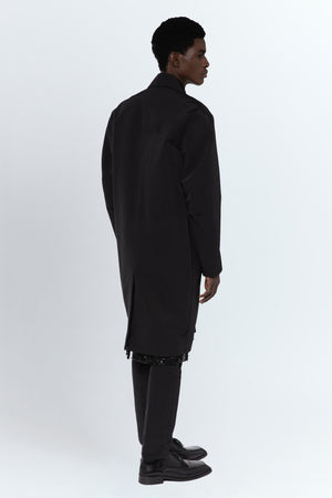 Kastor Coat in Jet Black Tailoring