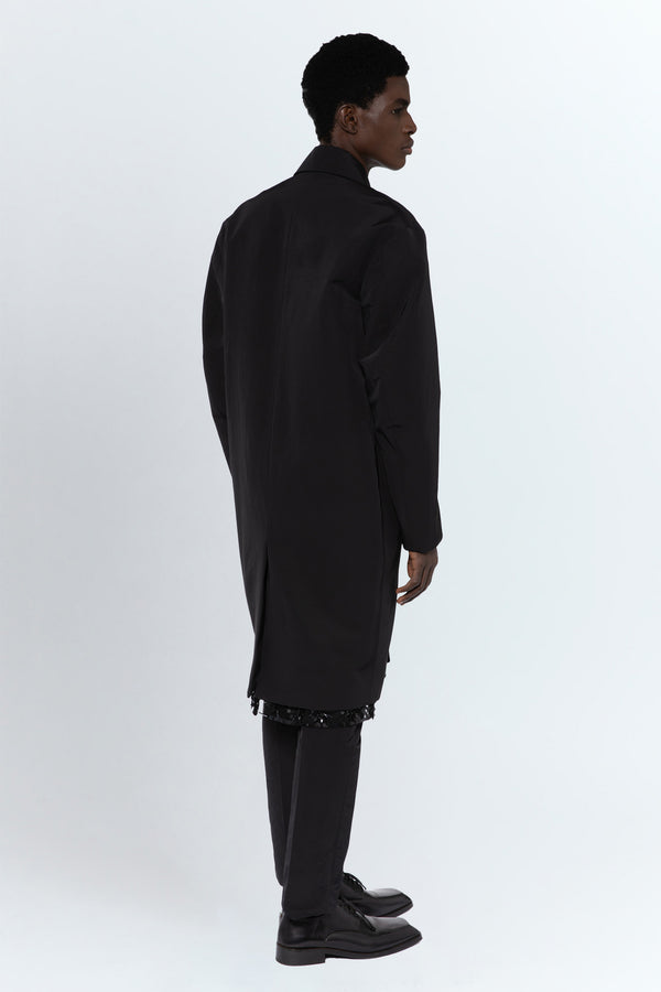 Kastor Coat in Jet Black Tailoring