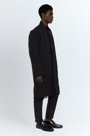 Kastor Coat in Jet Black Tailoring