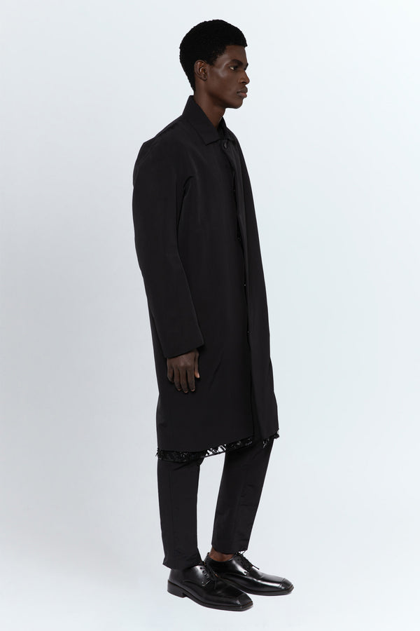 Kastor Coat in Jet Black Tailoring