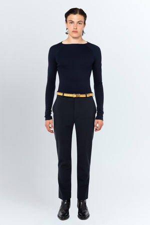 Lyta Trouser In Ink Bonded Tailoring