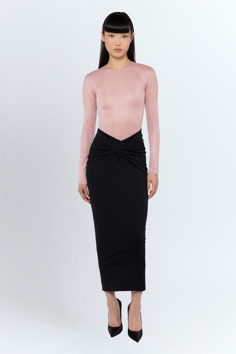 Tevra Midi Dress In Blush