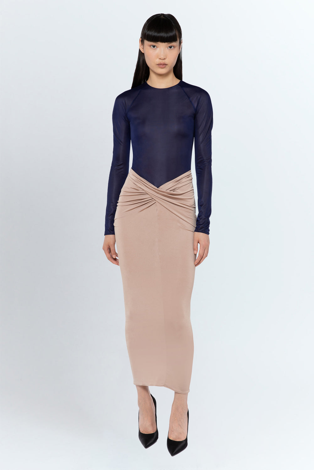 Tevra Midi Dress In Ink