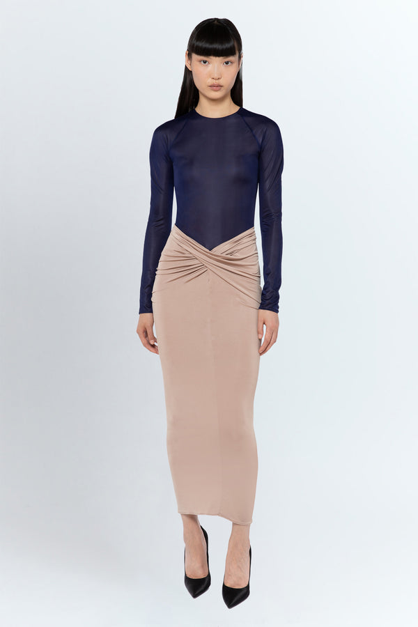 Tevra Midi Dress In Ink