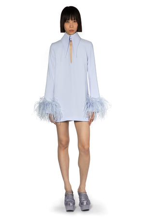 Michelle Mini Dress In Lavender Crepe