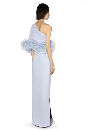 Alder Cape Gown In Lavender Crepe