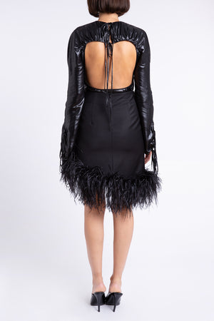 Vivien Asymmetric Feather Skirt