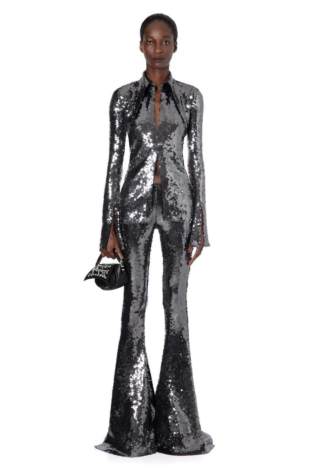 Koro Trouser In Anthracite Sequin