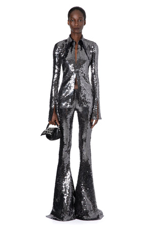 Koro Trouser In Anthracite Sequin