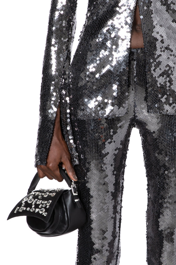 Koro Trouser In Anthracite Sequin