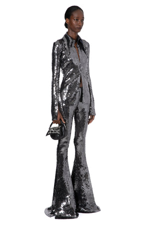 Koro Trouser In Anthracite Sequin
