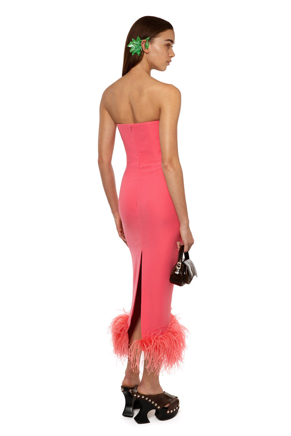 Minelli Midi Dress In Coral