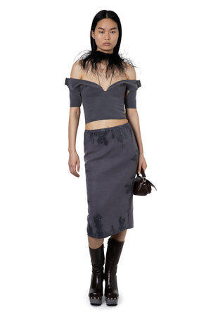 Alasia Top In Charcoal