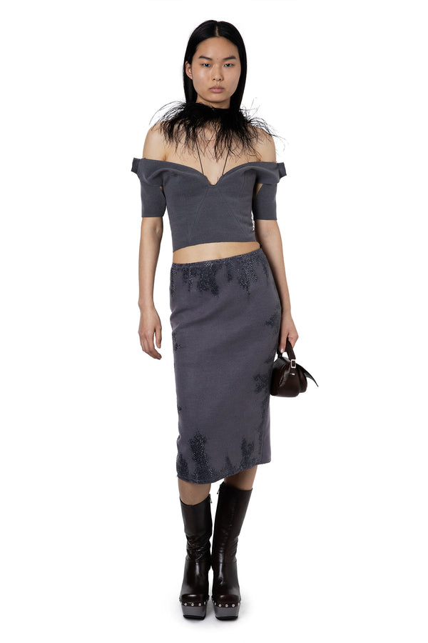 Alasia Top In Charcoal