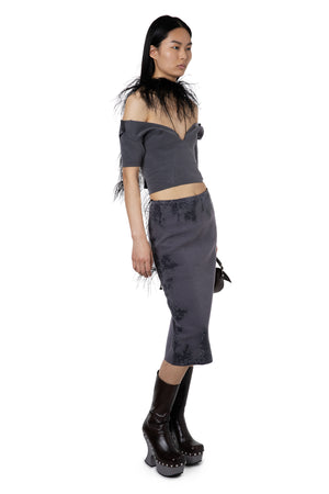 Alasia Top In Charcoal