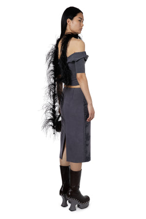 Alasia Top In Charcoal