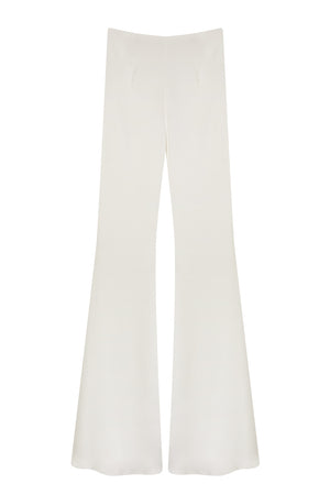 Brisbane Ivory Satin Flared Trouser