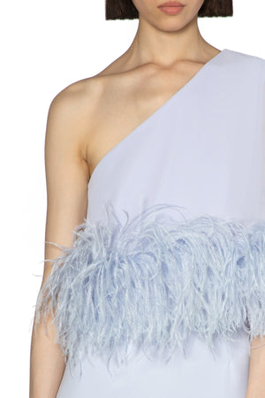 Alder Cape Gown In Lavender Crepe