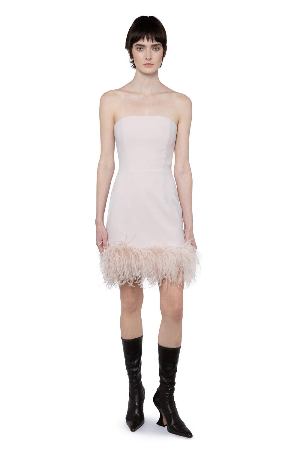 Minelli Mini Dress In Powder Crepe