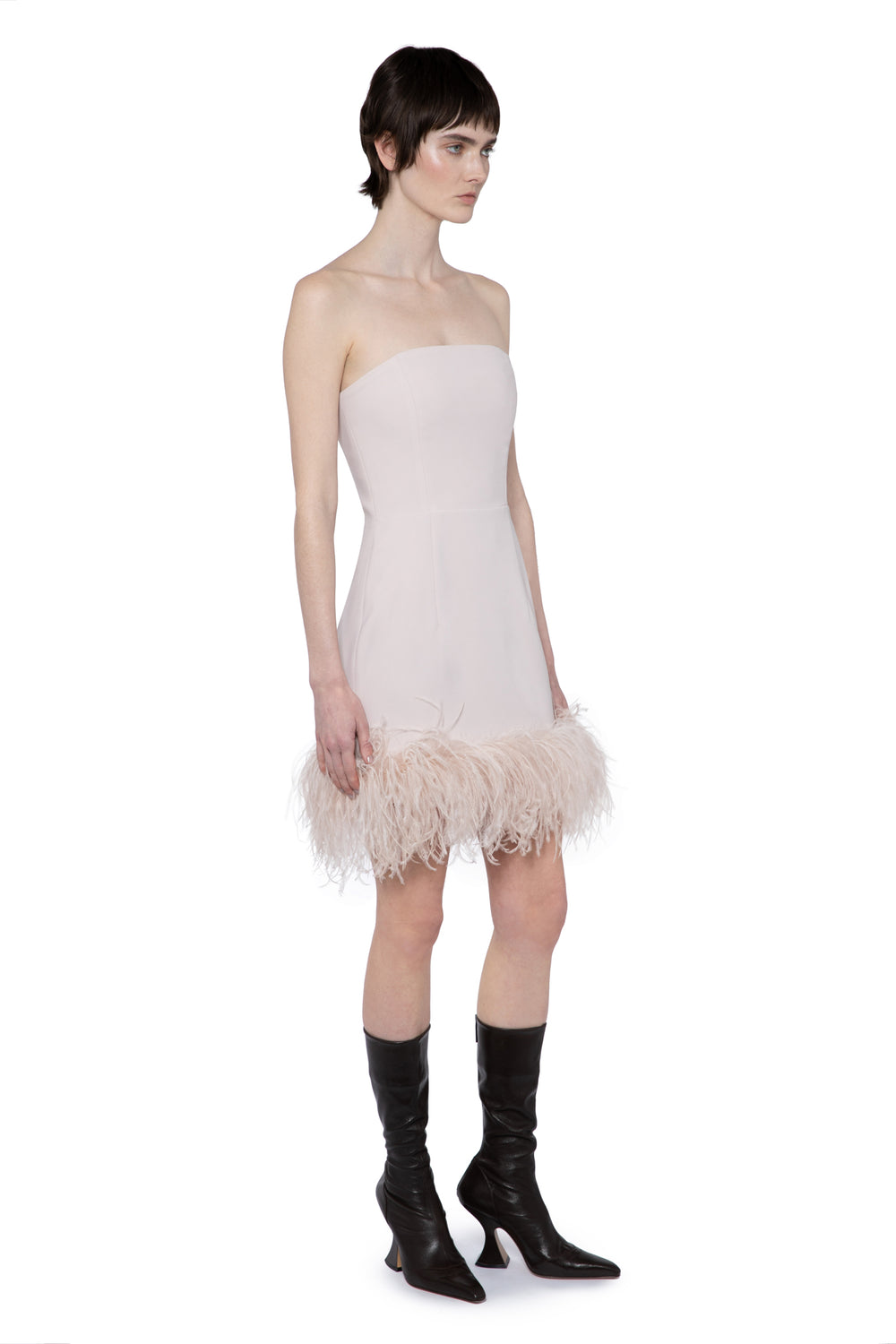 Minelli Mini Dress In Powder Crepe