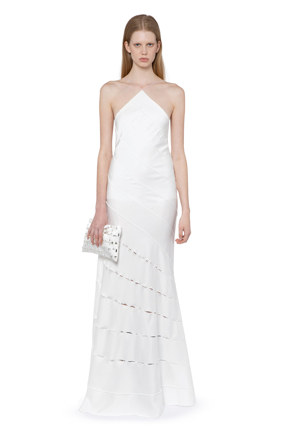 Santana Gown In Ivory Satin