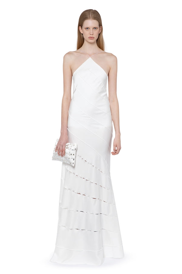 Santana Gown In Ivory Satin