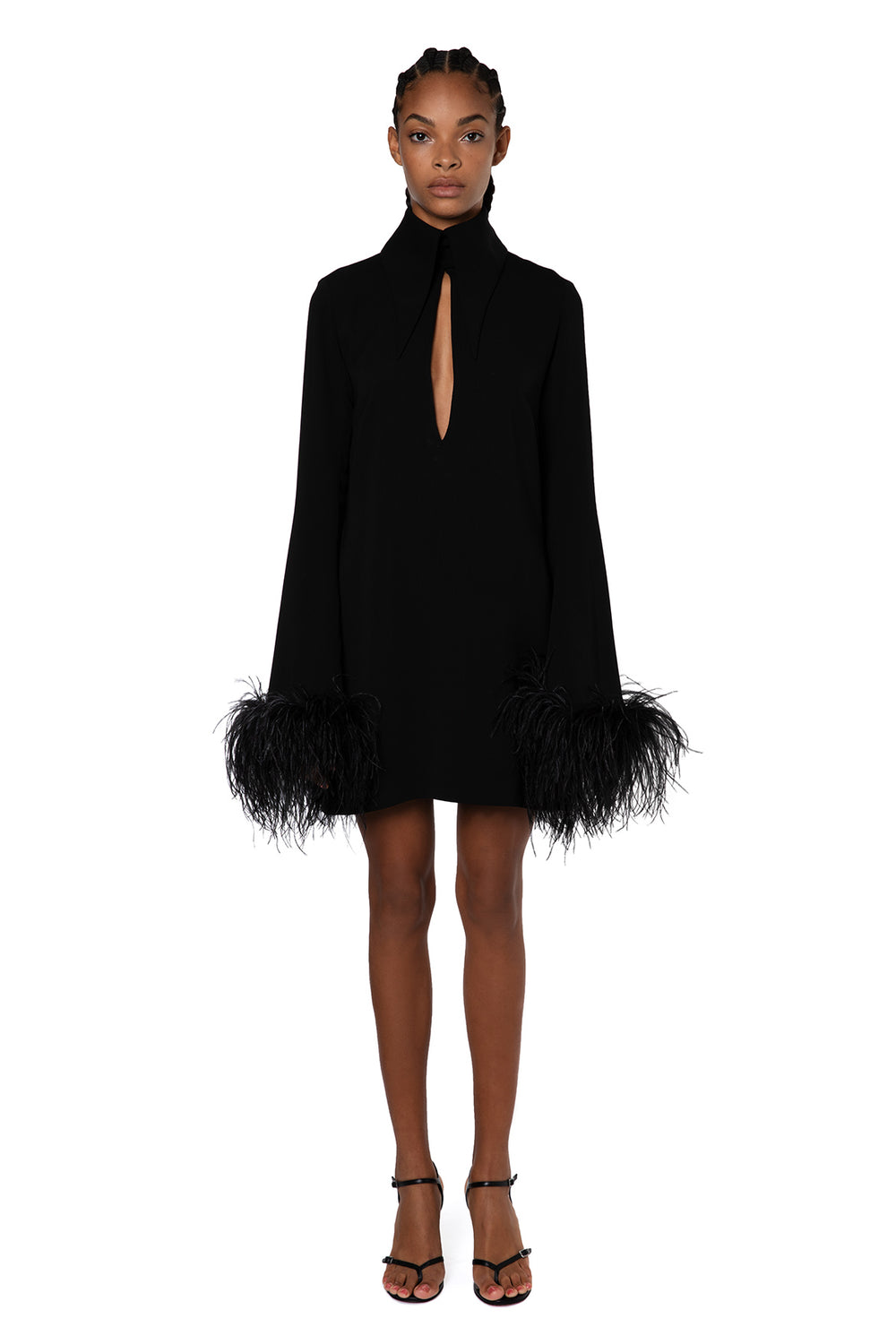 Michelle Mini Dress In Black Crepe