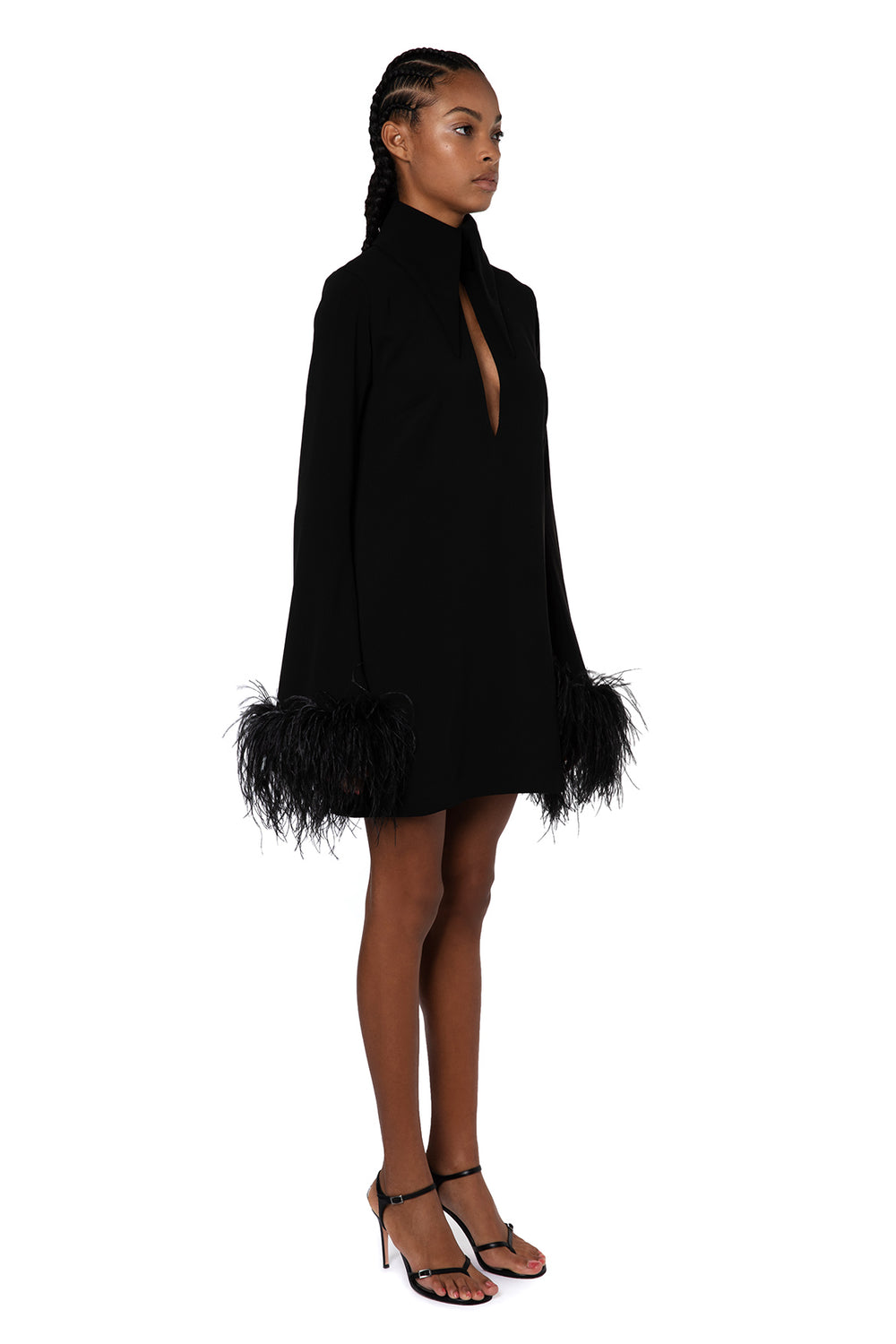 Michelle Mini Dress In Black Crepe