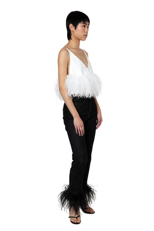 Poppy Camisole in White Crepe