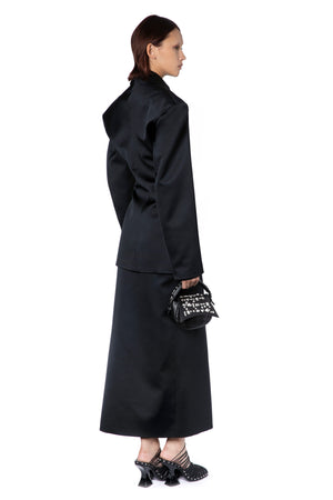 Lorelei Jacket In Black Satin