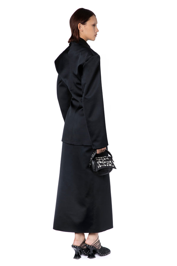 Lorelei Jacket In Black Satin