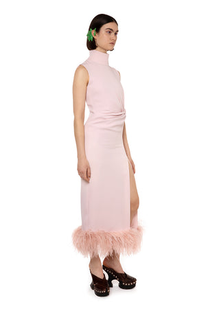 Maika Baby Pink Midi Dress