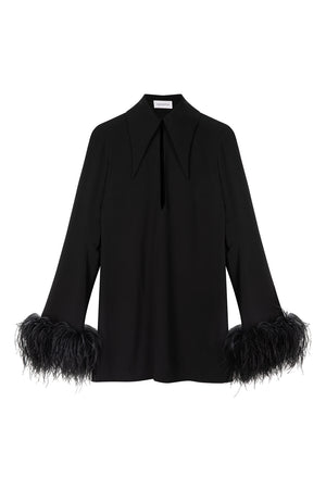 Michelle Mini Dress In Black Crepe