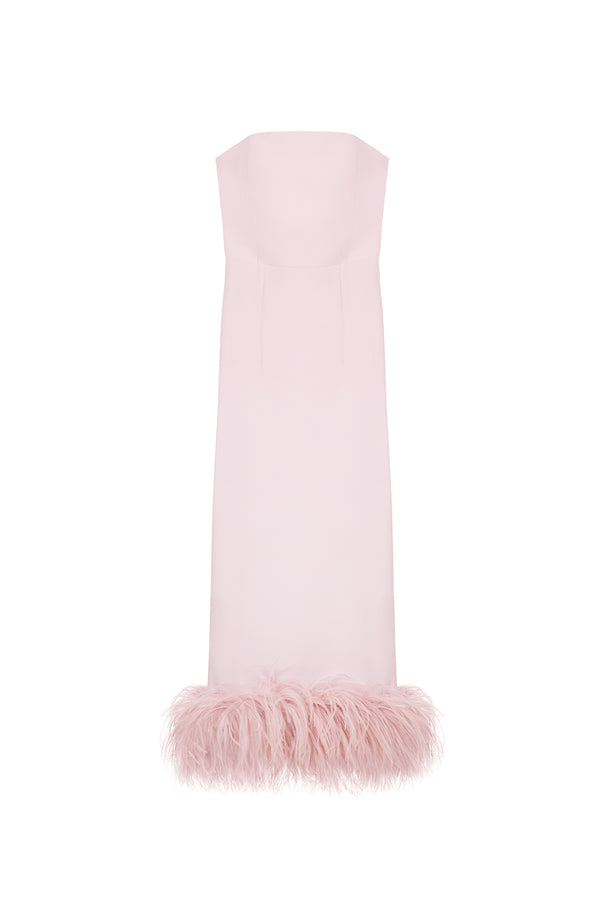 Minelli Baby Pink Midi Dress