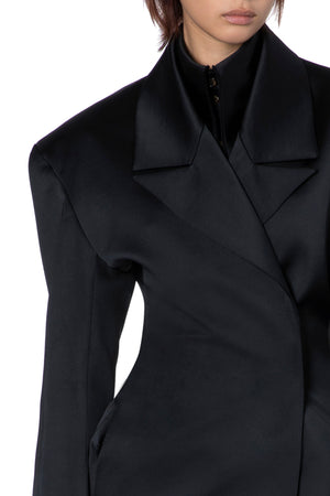 Lorelei Jacket In Black Satin